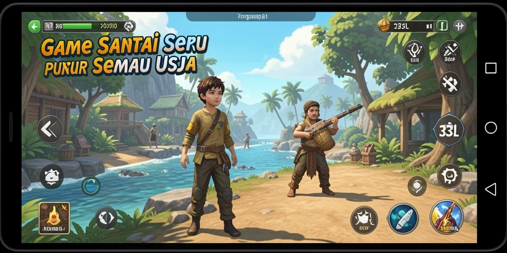 Screenshot menampilkan gameplay seru dari 33L dengan grafik cerah.