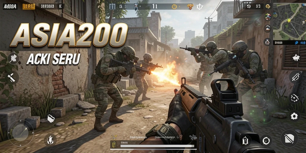Tampilan aksi seru dalam gameplay ASIA200 dengan grafis menawan.