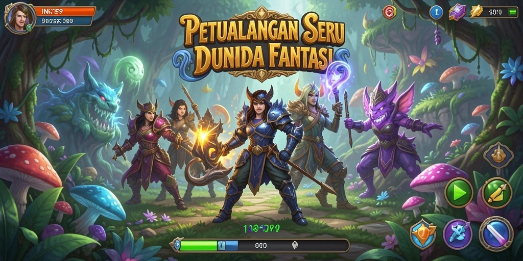 Screenshot menunjukkan aksi petualangan mendebarkan dalam INK789.