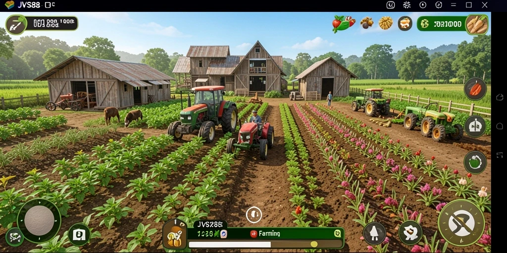 Gameplay JVS88 menampilkan momen seru di kebun virtual.