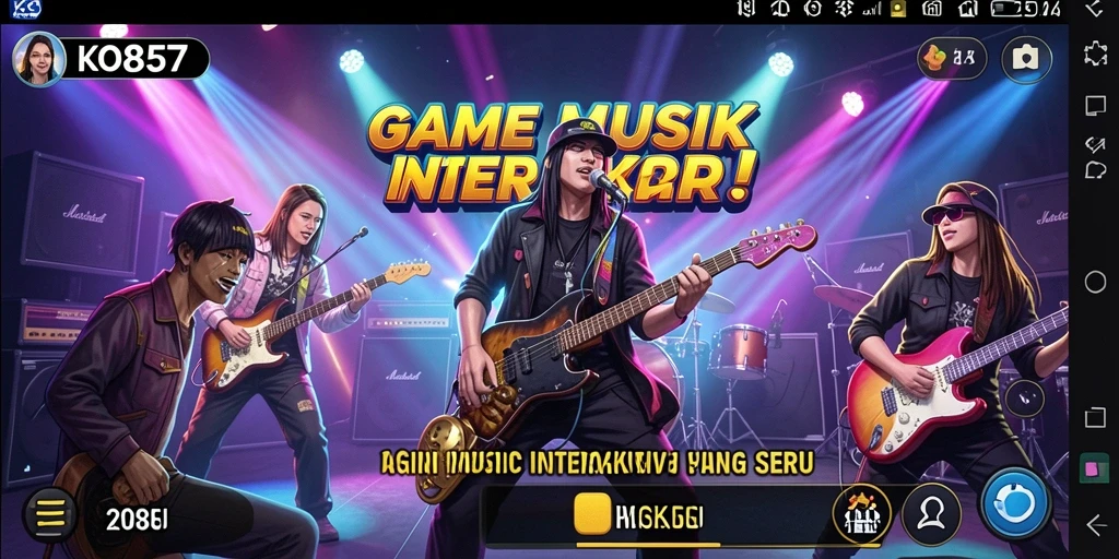 Tampilan gameplay <strong>KO857</strong> yang seru dan interaktif saat bermain musik.