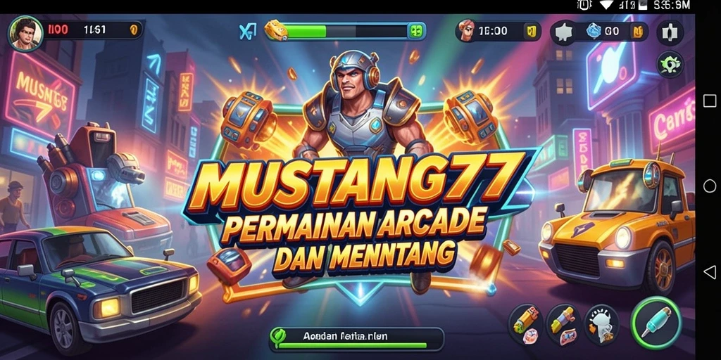 Tampilan gameplay menarik dari MUSTANG77 yang mengasyikkan.