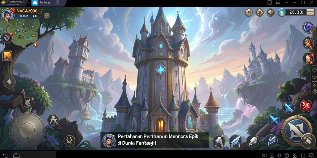 Tampilan gameplay NAGA2000 yang mendebarkan dan penuh strategi Tower Defense.