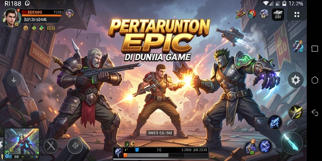 Screenshot gameplay RI188 memperlihatkan pertarungan seru yang mendebarkan.