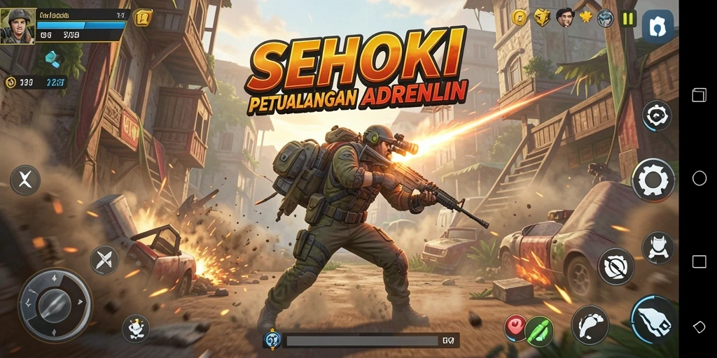 Tampilan aksi seru dalam permainan SEHOKI yang menantang.